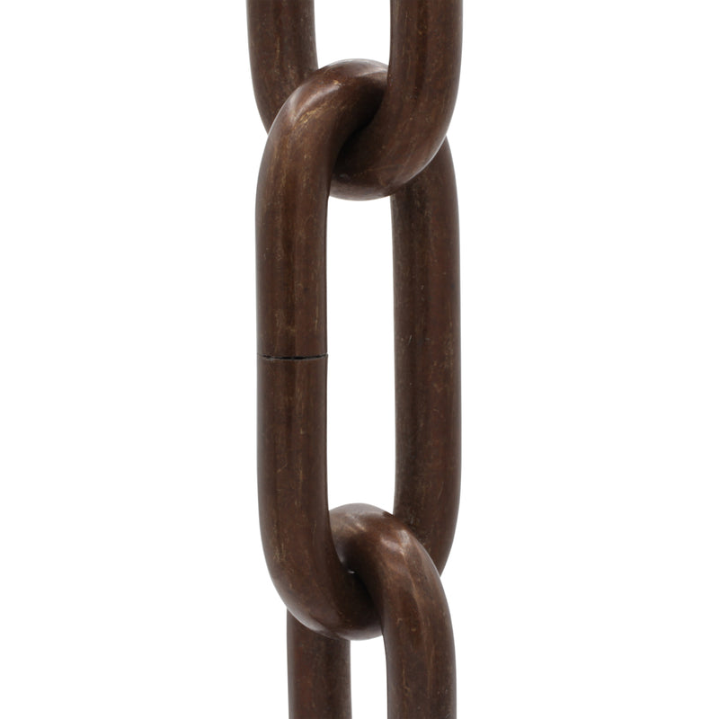 Chain BR07-U Standard Link, Coil Chandelier Chain with Unwelded Brass links, Antique Brass