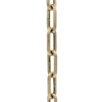 Chain BR07-U Standard Link, Coil Chandelier Chain with Unwelded Brass links, Antique Brass