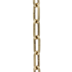 Chain BR07-U Standard Link, Coil Chandelier Chain with Unwelded Brass links, Antique Brass