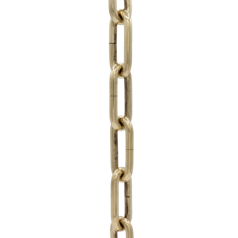 Chain BR07-U Standard Link, Coil Chandelier Chain with Unwelded Brass links, Antique Brass