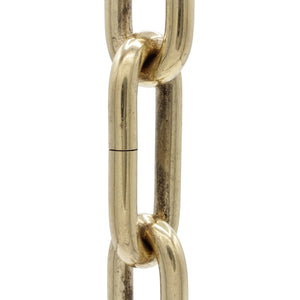 Chain BR07-U Standard Link, Coil Chandelier Chain with Unwelded Brass links, Antique Brass