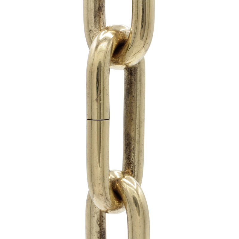 Chain BR07-U Standard Link, Coil Chandelier Chain with Unwelded Brass links, Antique Brass