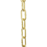 Chain BR07-W Standard Link, Coil Chandelier Chain with Welded Brass links, Antique Brass