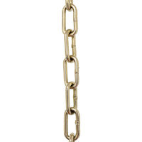 Chain BR07-W Standard Link, Coil Chandelier Chain with Welded Brass links, Antique Brass