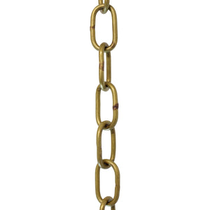 Chain BR08-W Standard Link, Coil Chandelier Chain with Welded Brass links, Antique Brass