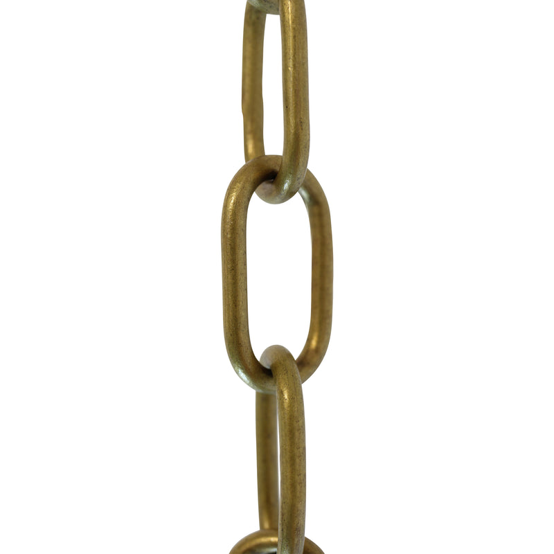 Chain BR08-W Standard Link, Coil Chandelier Chain with Welded Brass links, Antique Brass