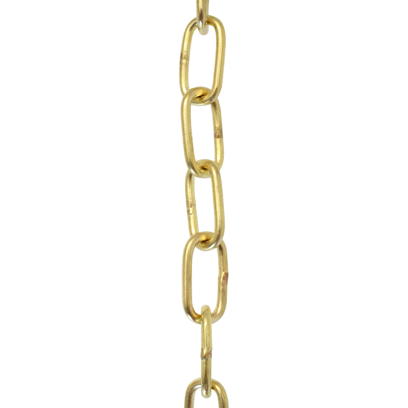 Chain BR08-W Standard Link, Coil Chandelier Chain with Welded Brass links, Antique Brass