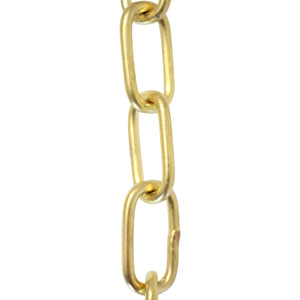 Chain BR08-W Standard Link, Coil Chandelier Chain with Welded Brass links, Antique Brass
