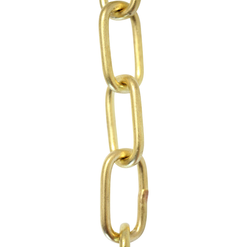 Chain BR08-W Standard Link, Coil Chandelier Chain with Welded Brass links, Antique Brass