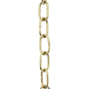 Chain BR08-W Standard Link, Coil Chandelier Chain with Welded Brass links, Antique Brass