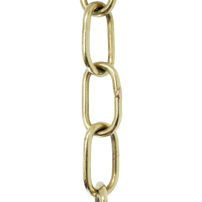 Chain BR08-W Standard Link, Coil Chandelier Chain with Welded Brass links, Antique Brass