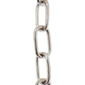 Chain BR08-W Standard Link, Coil Chandelier Chain with Welded Brass links, Antique Brass