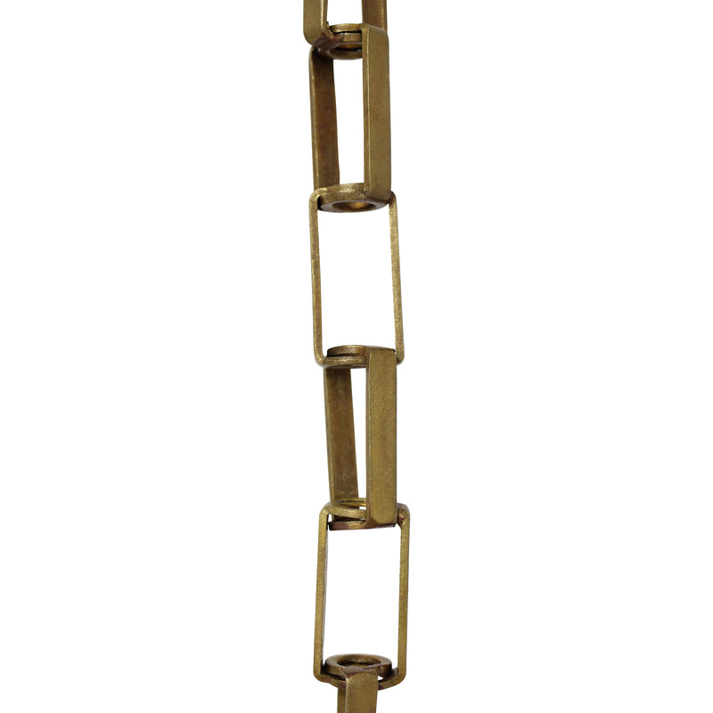 Chain BR09-W Rectangle Chandelier Chain with Welded Brass links, Antique Brass