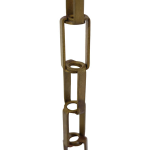 Chain BR09-W Rectangle Chandelier Chain with Welded Brass links, Antique Brass