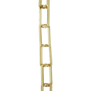 Chain BR09-W Rectangle Chandelier Chain with Welded Brass links, Antique Brass