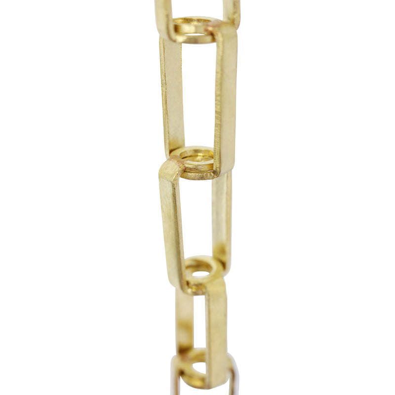 Chain BR09-W Rectangle Chandelier Chain with Welded Brass links, Antique Brass
