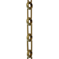 Chain BR10-U Rectangle Chandelier Chain with Unwelded Brass links and Round Joining links, Antique Brass