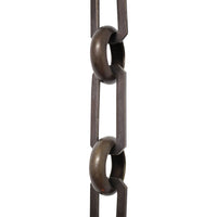 Chain BR10-U Rectangle Chandelier Chain with Unwelded Brass links and Round Joining links, Antique Brass