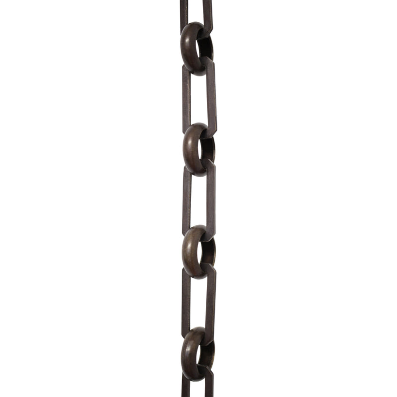 Chain BR10-U Rectangle Chandelier Chain with Unwelded Brass links and Round Joining links, Antique Brass