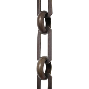 Chain BR10-U Rectangle Chandelier Chain with Unwelded Brass links and Round Joining links, Antique Brass