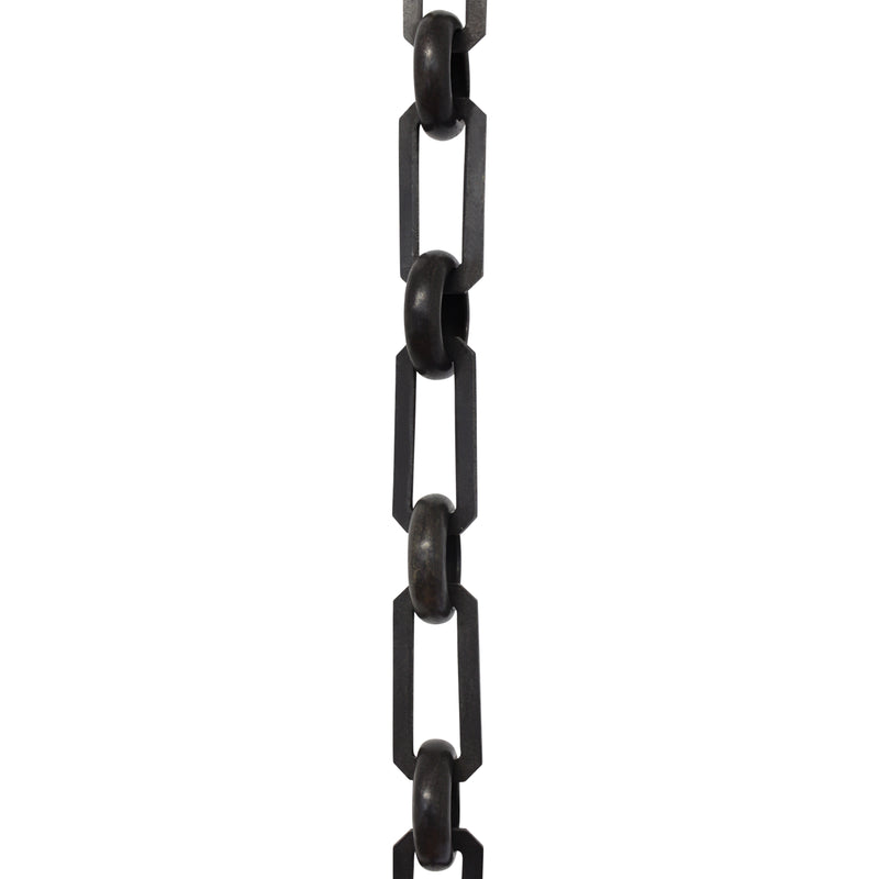 Chain BR10-U Rectangle Chandelier Chain with Unwelded Brass links and Round Joining links, Antique Brass