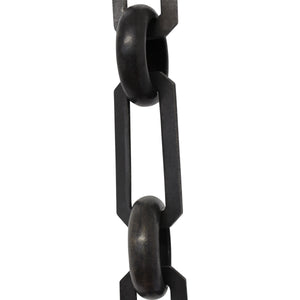 Chain BR10-U Rectangle Chandelier Chain with Unwelded Brass links and Round Joining links, Antique Brass