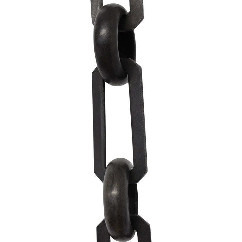 Chain BR10-U Rectangle Chandelier Chain with Unwelded Brass links and Round Joining links, Antique Brass