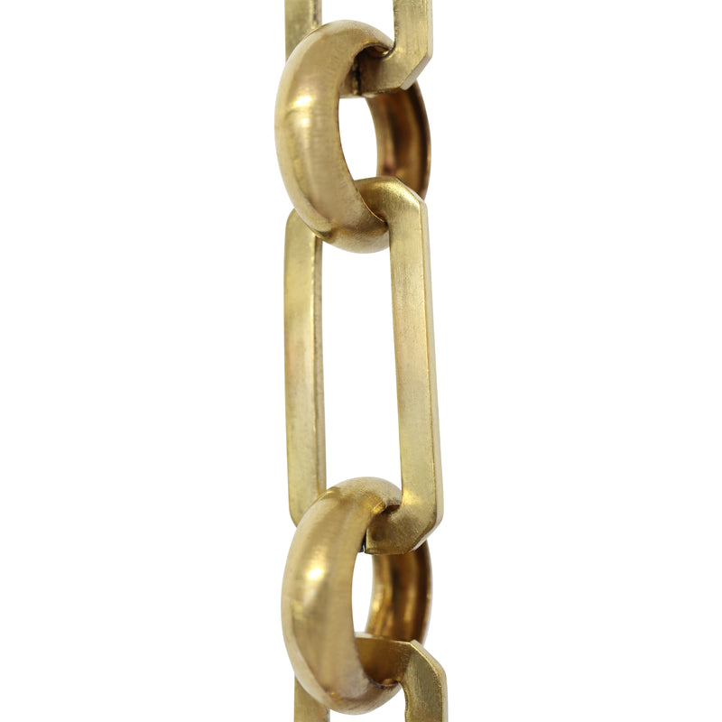 Chain BR10-U Rectangle Chandelier Chain with Unwelded Brass links and Round Joining links, Antique Brass