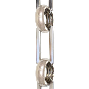 Chain BR10-U Rectangle Chandelier Chain with Unwelded Brass links and Round Joining links, Antique Brass