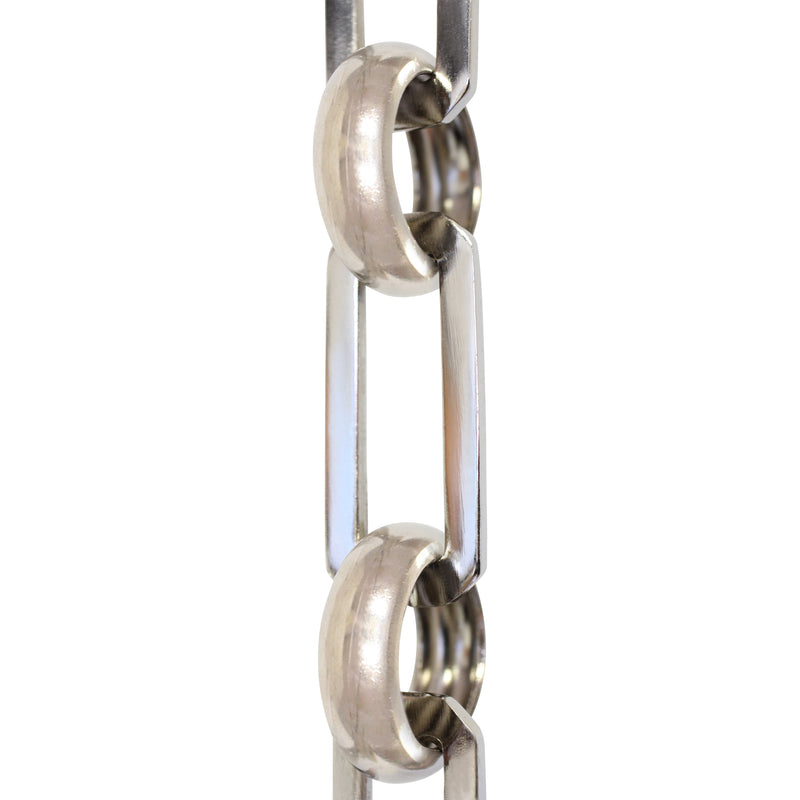 Chain BR10-U Rectangle Chandelier Chain with Unwelded Brass links and Round Joining links, Antique Brass