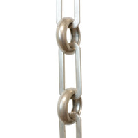 Chain BR10-U Rectangle Chandelier Chain with Unwelded Brass links and Round Joining links, Antique Brass