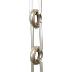 Chain BR10-U Rectangle Chandelier Chain with Unwelded Brass links and Round Joining links, Antique Brass
