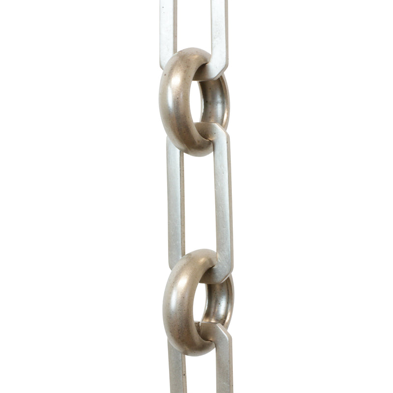 Chain BR10-U Rectangle Chandelier Chain with Unwelded Brass links and Round Joining links, Antique Brass