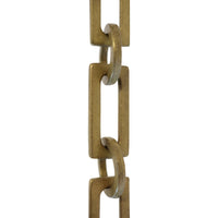 Chain BR11-W Rectangle Chandelier Chain with Welded Brass links and Round Joining links, Antique Brass
