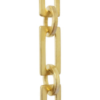 Chain BR11-W Rectangle Chandelier Chain with Welded Brass links and Round Joining links, Antique Brass