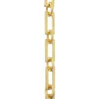 Chain BR11-W Rectangle Chandelier Chain with Welded Brass links and Round Joining links, Antique Brass