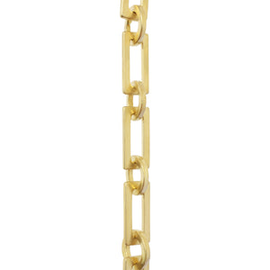 Chain BR11-W Rectangle Chandelier Chain with Welded Brass links and Round Joining links, Antique Brass