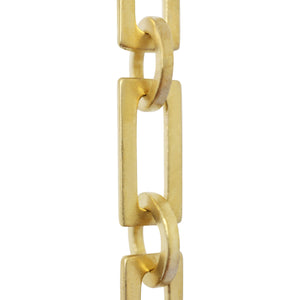 Chain BR11-W Rectangle Chandelier Chain with Welded Brass links and Round Joining links, Antique Brass