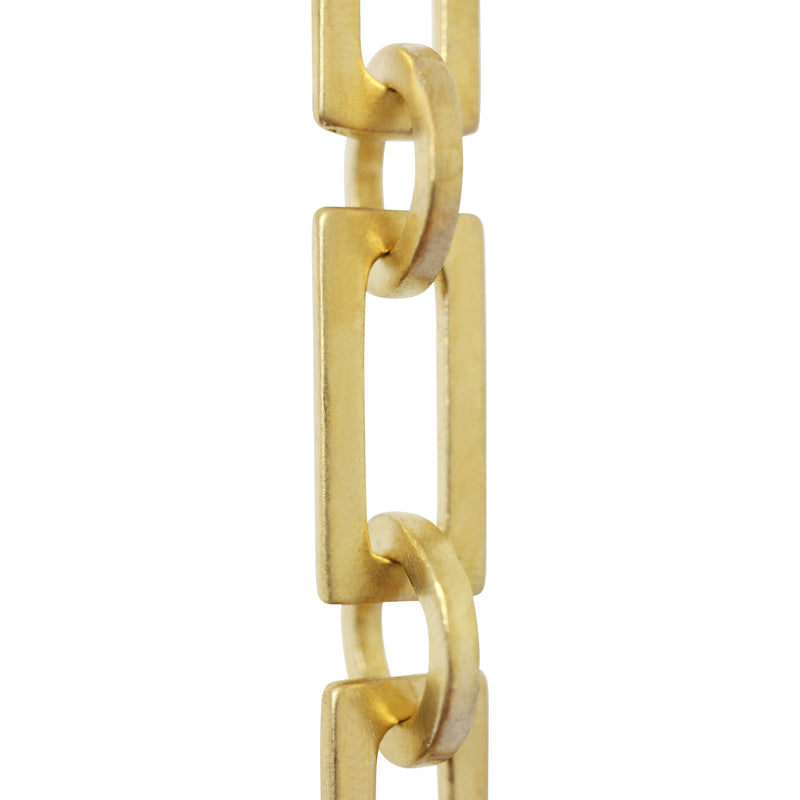 Chain BR11-W Rectangle Chandelier Chain with Welded Brass links and Round Joining links, Antique Brass