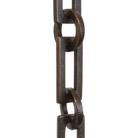 Chain BR11-W Rectangle Chandelier Chain with Welded Brass links and Round Joining links, Antique Brass