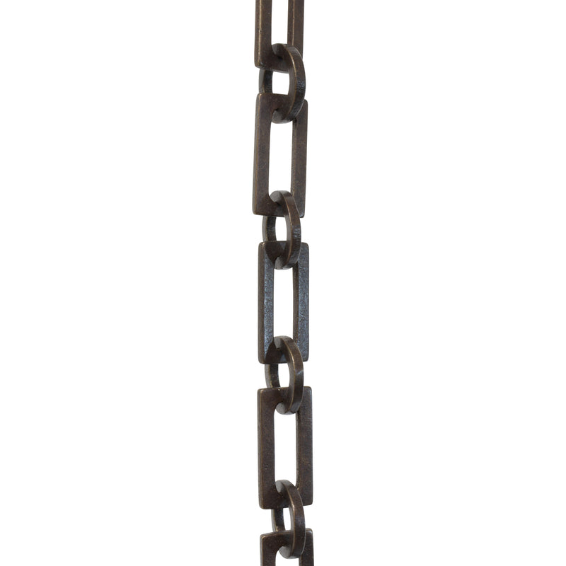 Chain BR11-W Rectangle Chandelier Chain with Welded Brass links and Round Joining links, Antique Brass