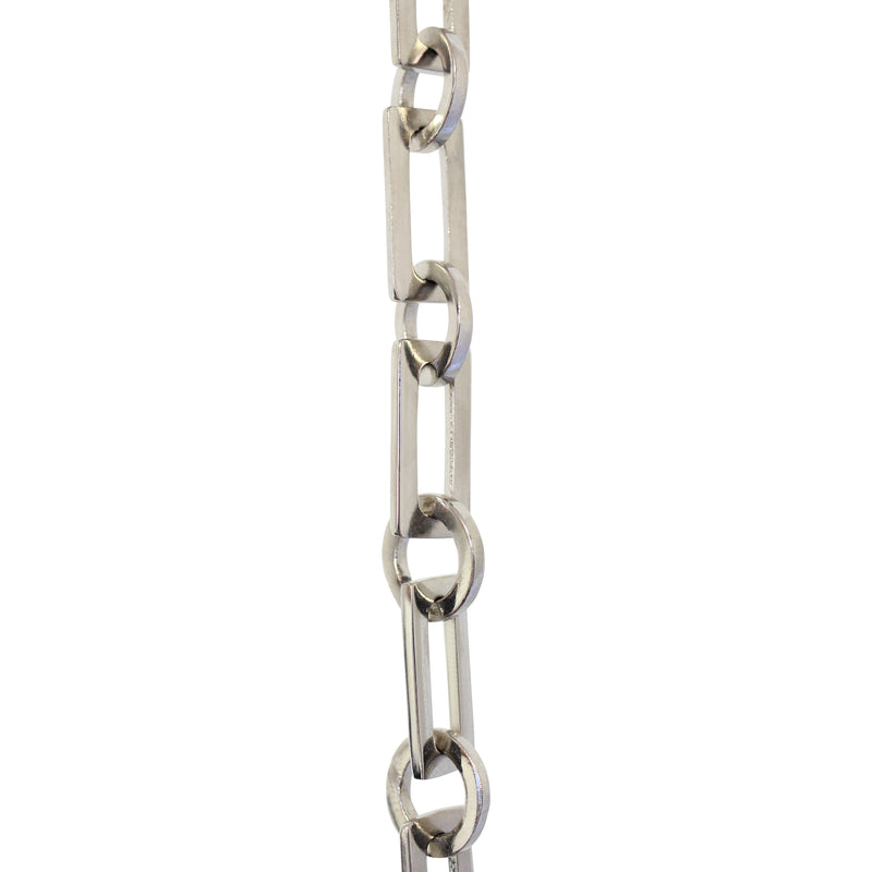 Chain BR11-W Rectangle Chandelier Chain with Welded Brass links and Round Joining links, Antique Brass