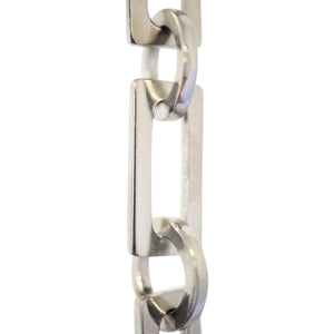 Chain BR11-W Rectangle Chandelier Chain with Welded Brass links and Round Joining links, Antique Brass