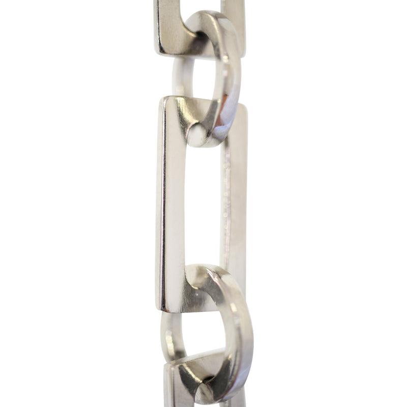 Chain BR11-W Rectangle Chandelier Chain with Welded Brass links and Round Joining links, Antique Brass