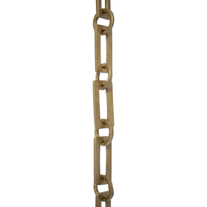 Chain BR12-W Rectangle Chandelier Chain with Welded Brass links and Round Joining links, Antique Brass