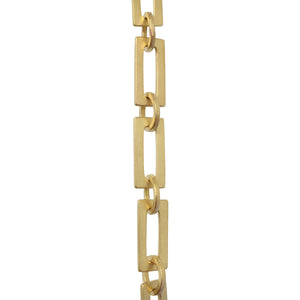 Chain BR12-W Rectangle Chandelier Chain with Welded Brass links and Round Joining links, Antique Brass