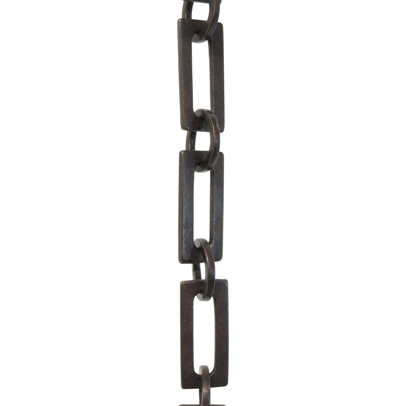 Chain BR12-W Rectangle Chandelier Chain with Welded Brass links and Round Joining links, Antique Brass