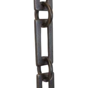 Chain BR12-W Rectangle Chandelier Chain with Welded Brass links and Round Joining links, Antique Brass