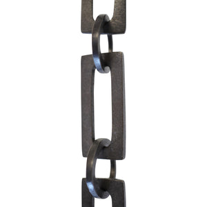 Chain BR12-W Rectangle Chandelier Chain with Welded Brass links and Round Joining links, Antique Brass