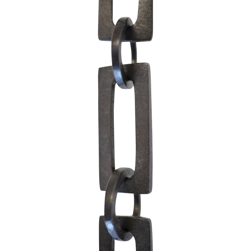 Chain BR12-W Rectangle Chandelier Chain with Welded Brass links and Round Joining links, Antique Brass